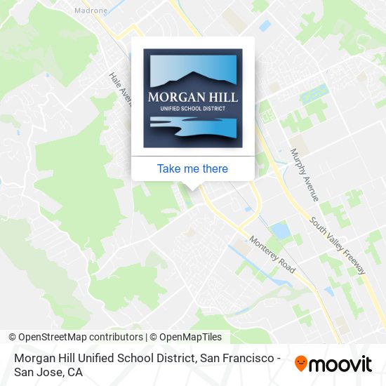 Morgan Hill Unified School District map