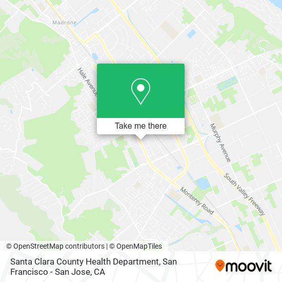 Mapa de Santa Clara County Health Department