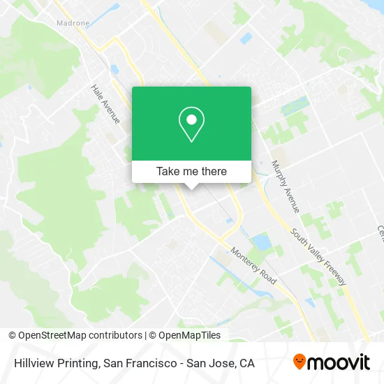 Hillview Printing map