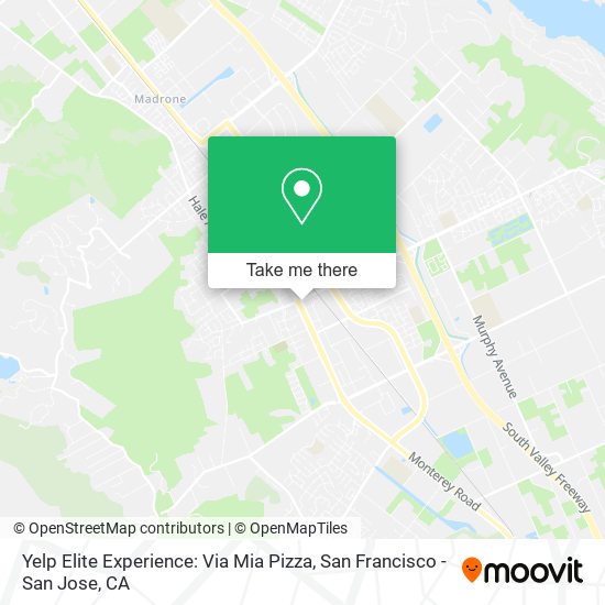 Yelp Elite Experience: Via Mia Pizza map