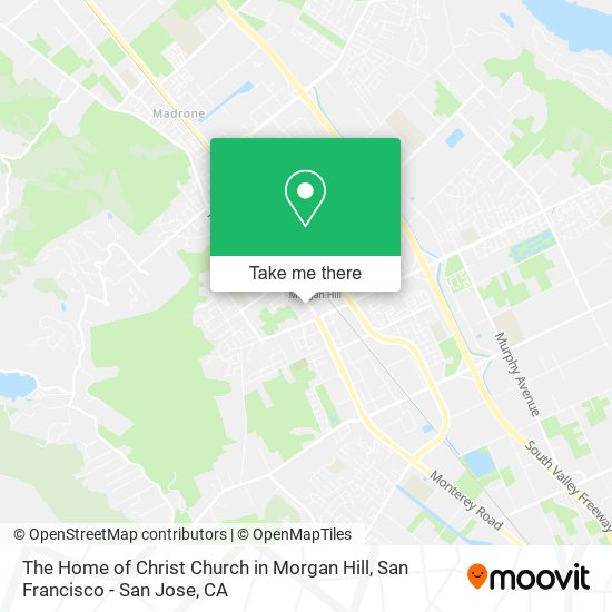 Mapa de The Home of Christ Church in Morgan Hill