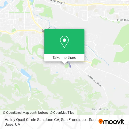 Mapa de Valley Quail Circle San Jose CA