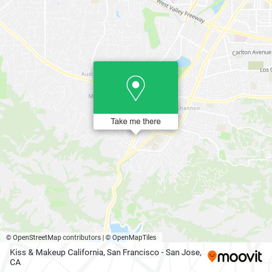 Mapa de Kiss & Makeup California