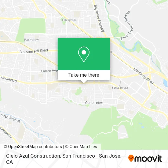 Cielo Azul Construction map