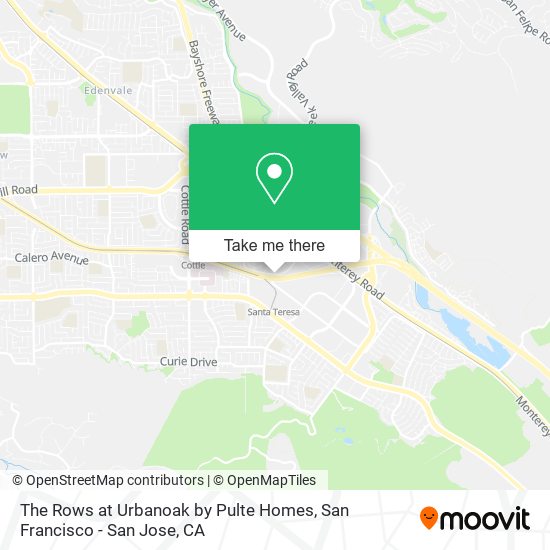 The Rows at Urbanoak by Pulte Homes map