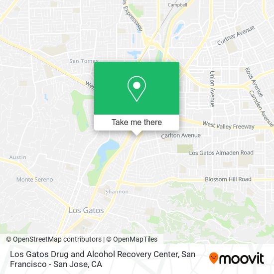 Los Gatos Drug and Alcohol Recovery Center map