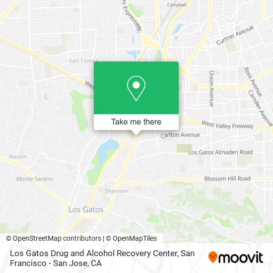 Los Gatos Drug and Alcohol Recovery Center map