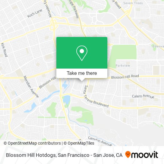 Mapa de Blossom Hill Hotdogs