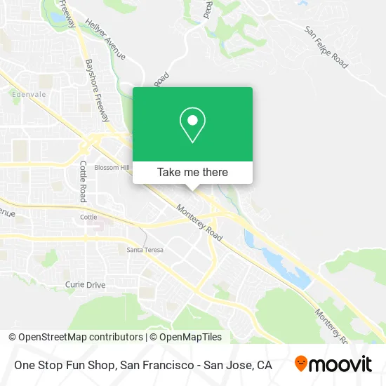 Mapa de One Stop Fun Shop