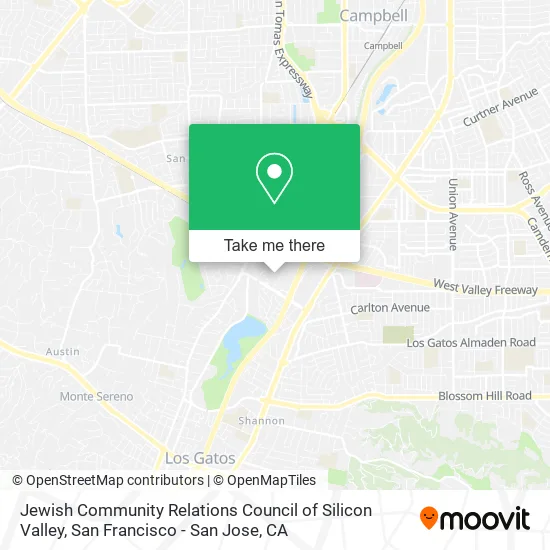 Jewish Community Relations Council of Silicon Valley map