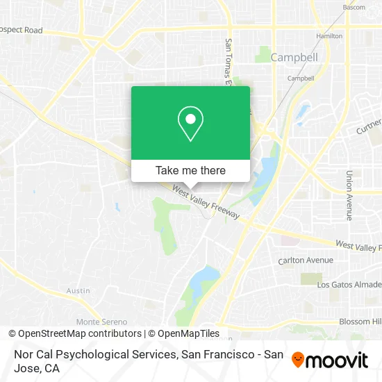 Nor Cal Psychological Services map
