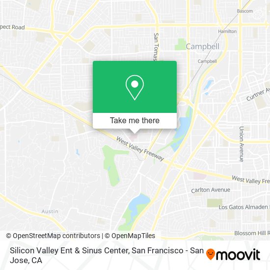 Mapa de Silicon Valley Ent & Sinus Center