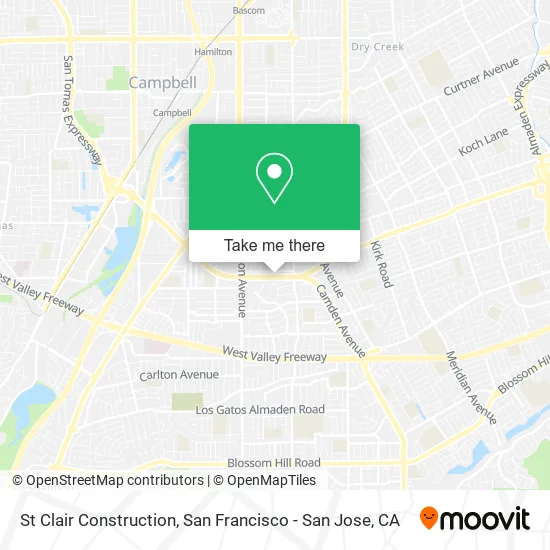 Mapa de St Clair Construction