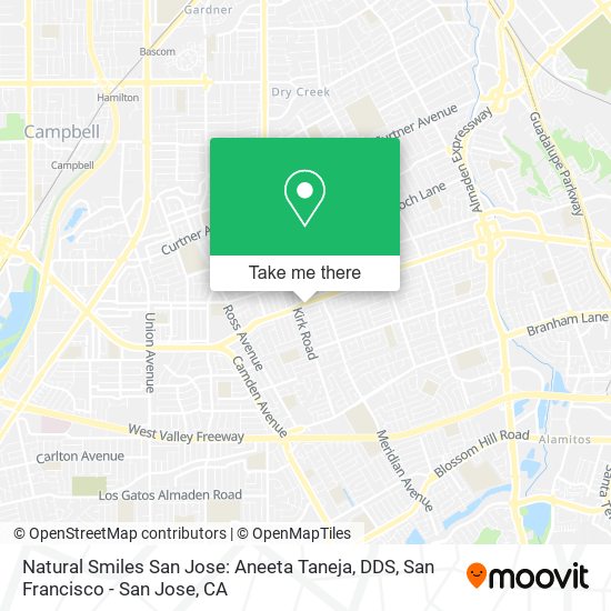 Natural Smiles San Jose: Aneeta Taneja, DDS map