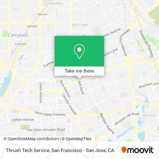Thrush Tech Service map