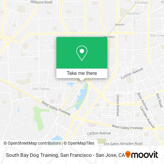 South Bay Dog Training map