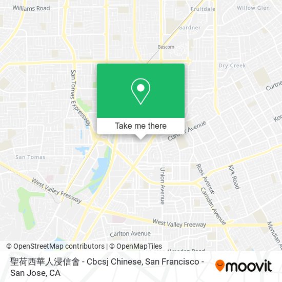 Mapa de 聖荷西華人浸信會 - Cbcsj Chinese