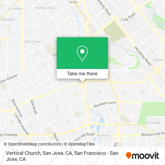 Mapa de Vertical Church, San Jose, CA