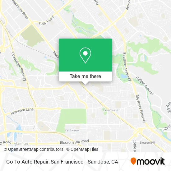 Go To Auto Repair map