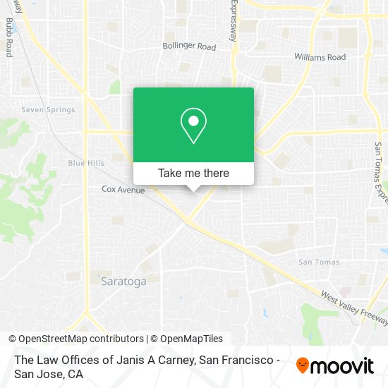 Mapa de The Law Offices of Janis A Carney