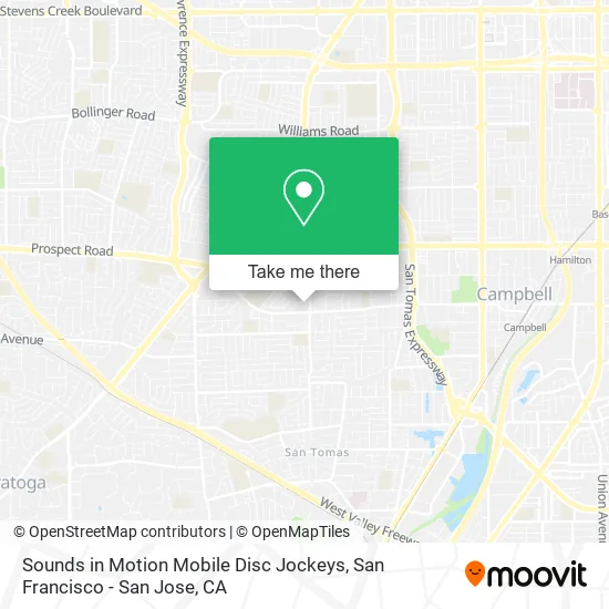 Mapa de Sounds in Motion Mobile Disc Jockeys