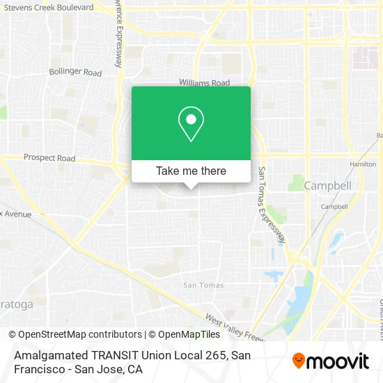 Amalgamated TRANSIT Union Local 265 map