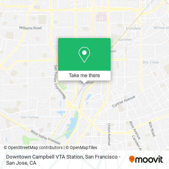 Mapa de Downtown Campbell VTA Station