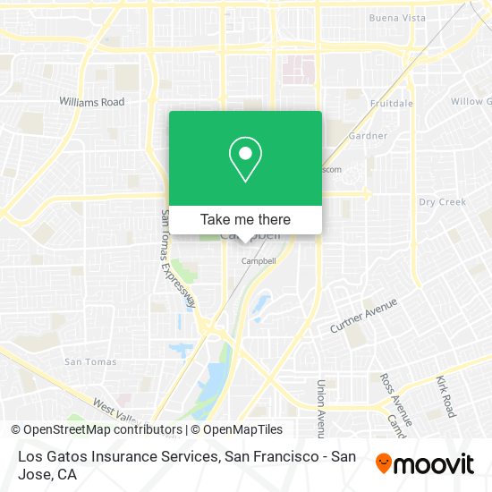 Mapa de Los Gatos Insurance Services