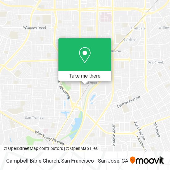 Campbell Bible Church map
