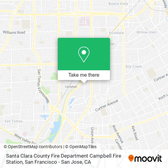 Santa Clara County Fire Department Campbell Fire Station map