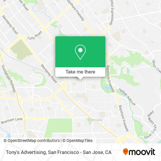 Tony's Advertising map