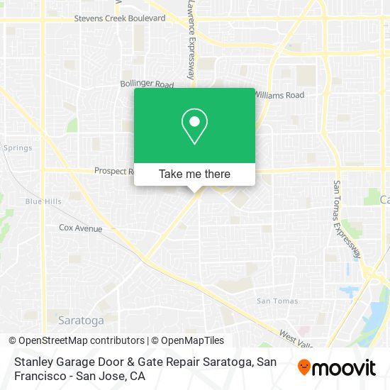 Stanley Garage Door & Gate Repair Saratoga map