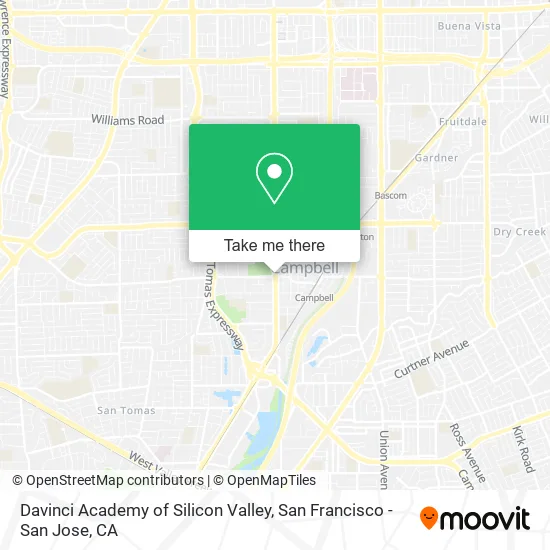 Mapa de Davinci Academy of Silicon Valley