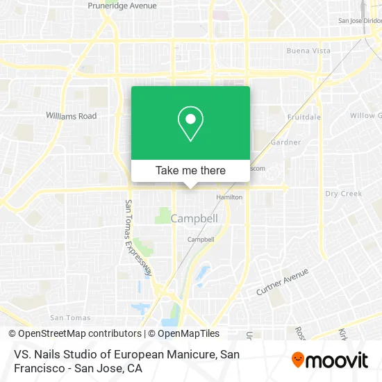 VS. Nails Studio of European Manicure map