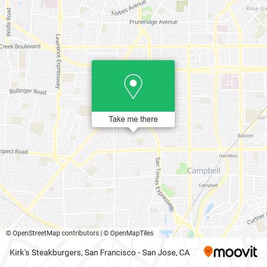 Mapa de Kirk's Steakburgers