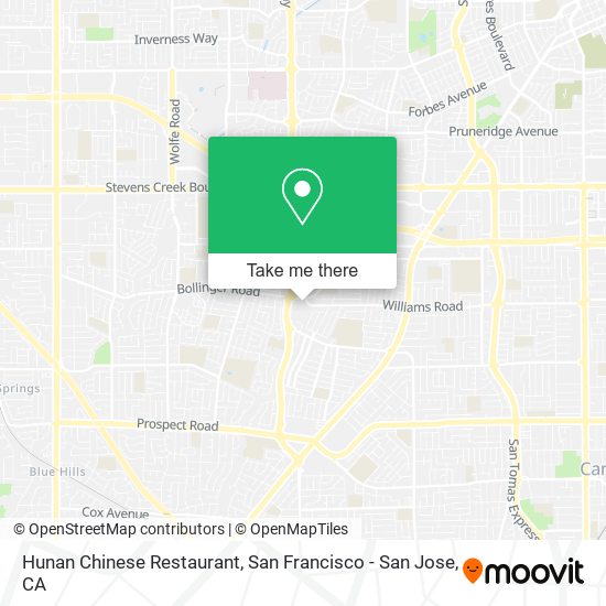 Mapa de Hunan Chinese Restaurant