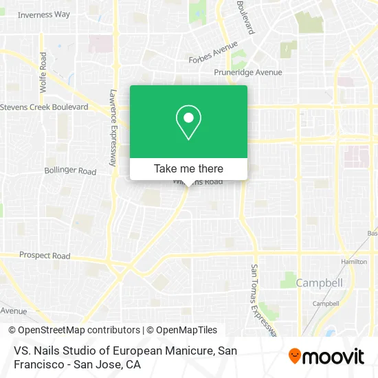 VS. Nails Studio of European Manicure map