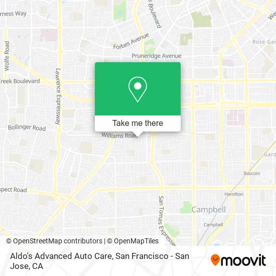 Aldo's Advanced Auto Care map