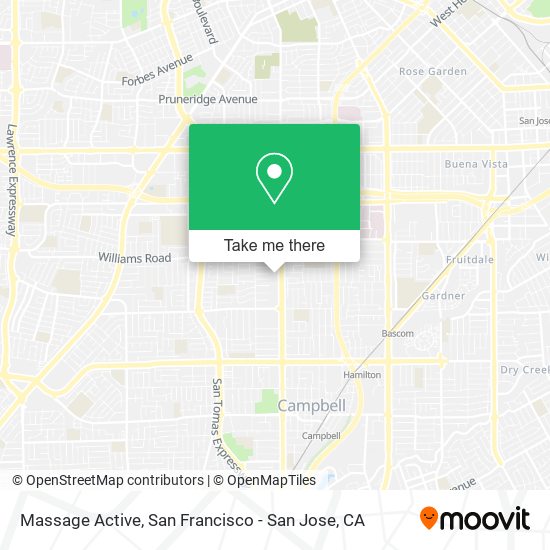 Mapa de Massage Active