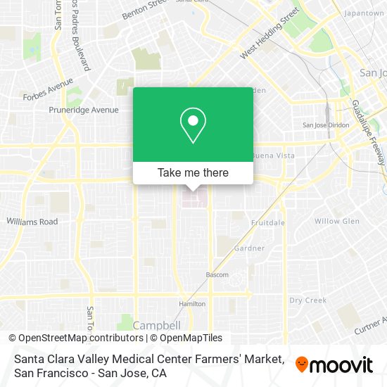 Mapa de Santa Clara Valley Medical Center Farmers' Market