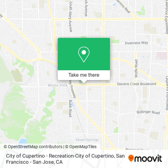 Mapa de City of Cupertino - Recreation-City of Cupertino