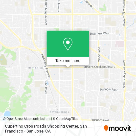 Mapa de Cupertino Crossroads Shopping Center