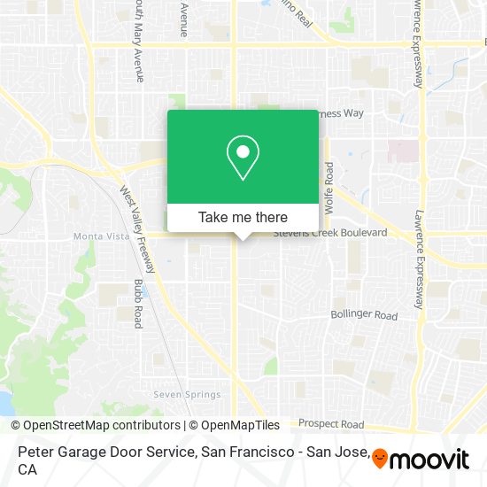 Peter Garage Door Service map