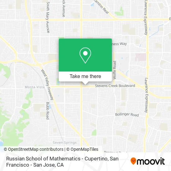 Mapa de Russian School of Mathematics - Cupertino