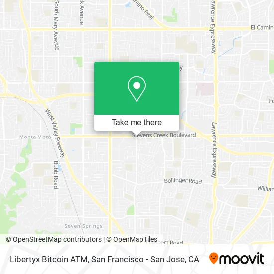 Mapa de Libertyx Bitcoin ATM