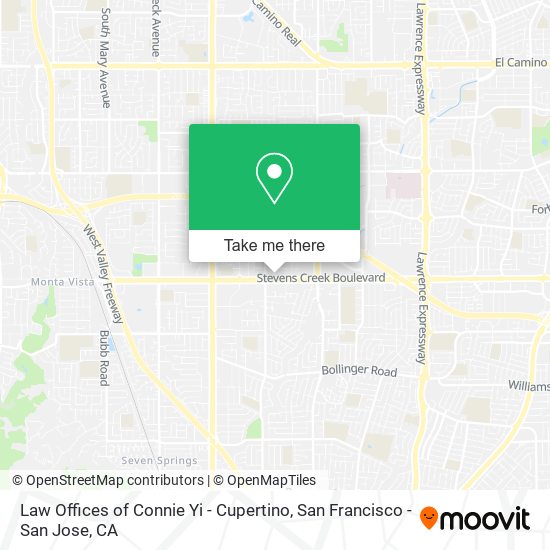 Mapa de Law Offices of Connie Yi - Cupertino