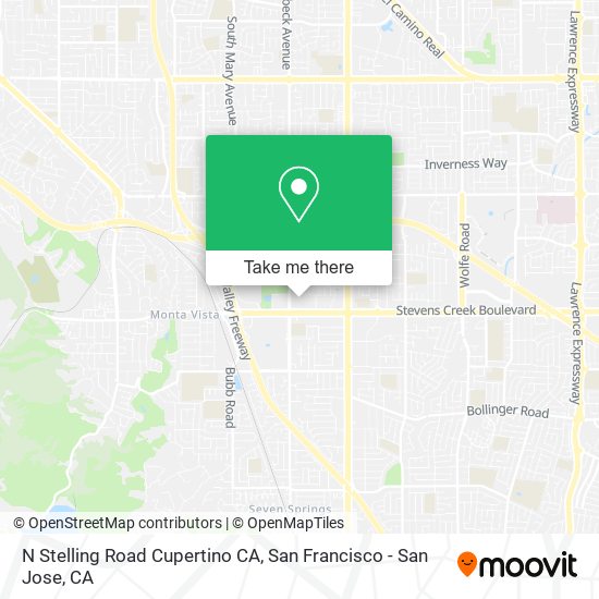 Mapa de N Stelling Road Cupertino CA