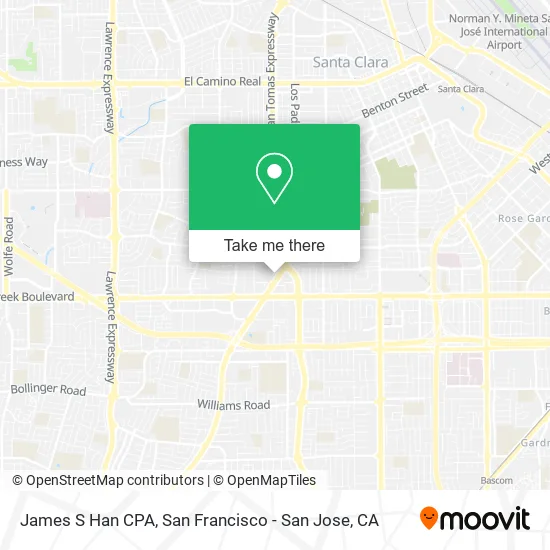 Mapa de James S Han CPA