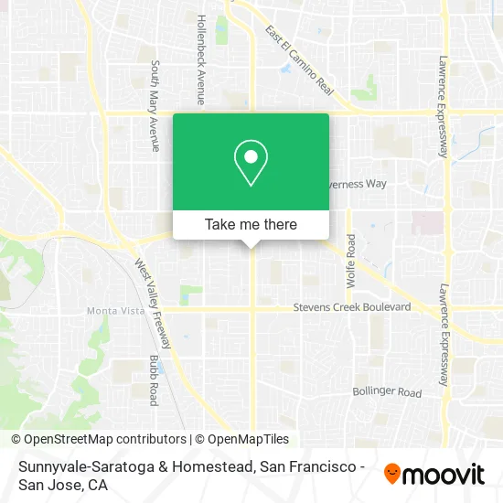 Sunnyvale-Saratoga & Homestead map
