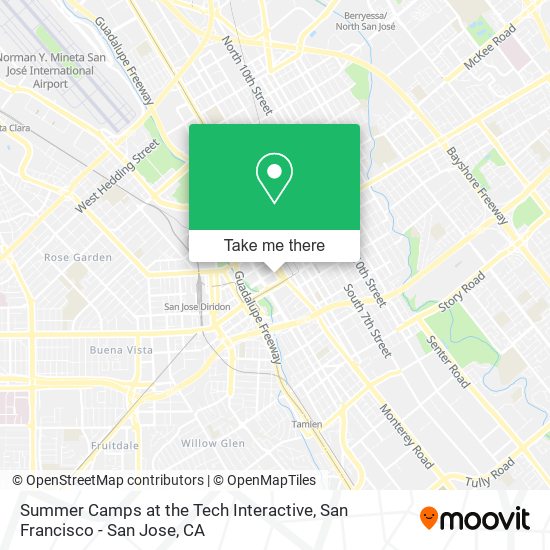 Mapa de Summer Camps at the Tech Interactive